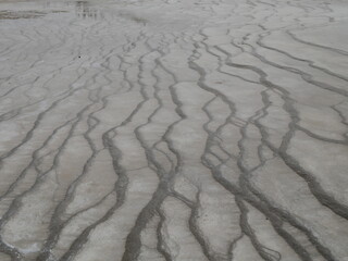 Texture of sand in Yellowstone National Park, Wyoming, United States of America