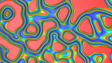 Diseño orgánico con degradado. Ilustración de líquidos.  Modelado 3d para presentación con relieve y textura. 