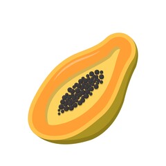 Papaya comic cartoon vector isolated on white background