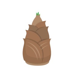 Bamboo shoot comic cartoon vector isolated on white background