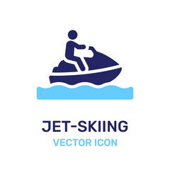 Person riding jet ski icon