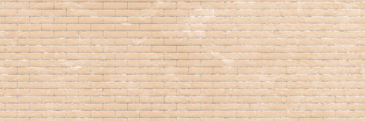 Vector realistic isolated panoramic brick wall background for template and layout decoration.