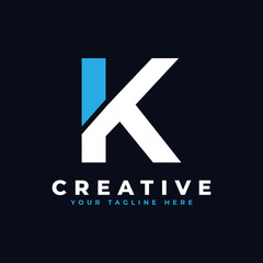 Letter K Tech Logo. Design Vector Illustration Modern Monogram Icon.