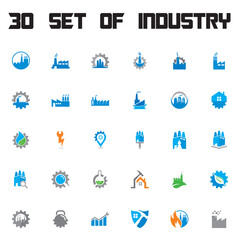 set of factory vector , set of industry logo
