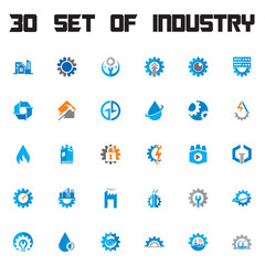 set of factory vector , set of industry logo