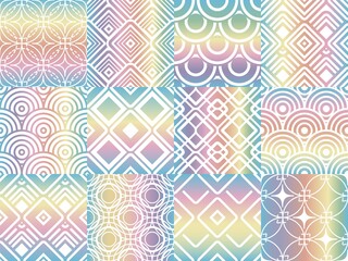 Metalic foil rainbow patterns