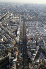 Obraz premium aerial winter view of paris