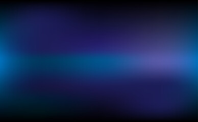 Abstract turquoise blue blurred background with luxury glow in dark shadow. Template, banner, poster, webpage in sci-fi and technology concept. Vector 