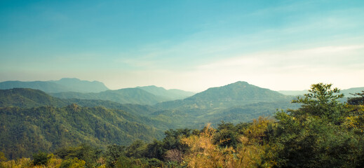 Viewpoint Beautiful landscape of  high mountain in Thailand.