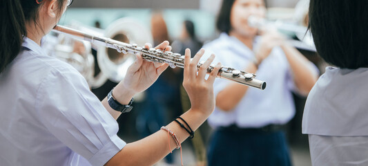 many children playing musical instruments