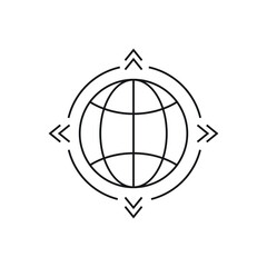 Global direction icon design vector illustration