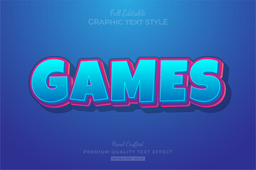 Games Cartoon Editable Text Effect Font Style