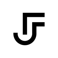 Letter FJ JF logo design