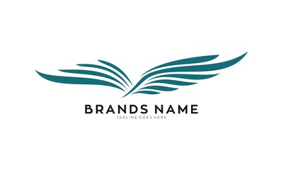 Wings bird modern vector logo