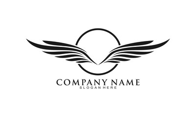 Wings feather elegant logo