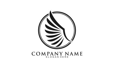 Wings feather luxury icon logo