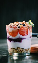 ice cream with fruits