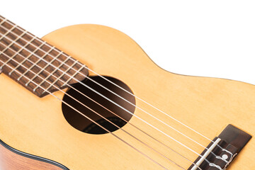 Obraz premium wooden guitar six-string closeup