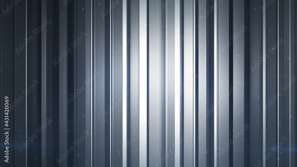 Poster gray vertical bars 3d rendering