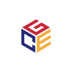 Fototapeta premium Hexagon shape with the letters GCE