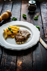 Grilled pork neck