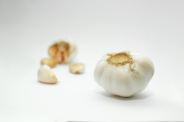 garlic isolated on white background