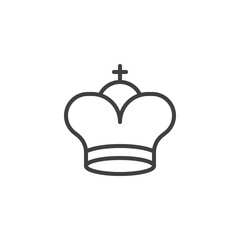 King chess line icon