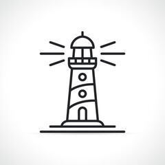 lighthouse line icon vector symbol