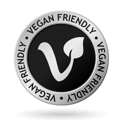 vector vegan friendly shine silver medal