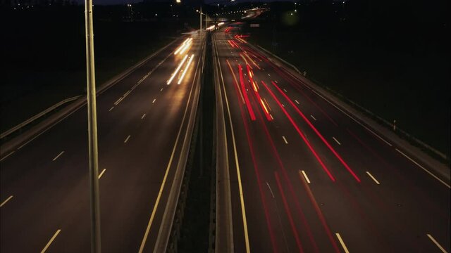 Night timlapse of the new road