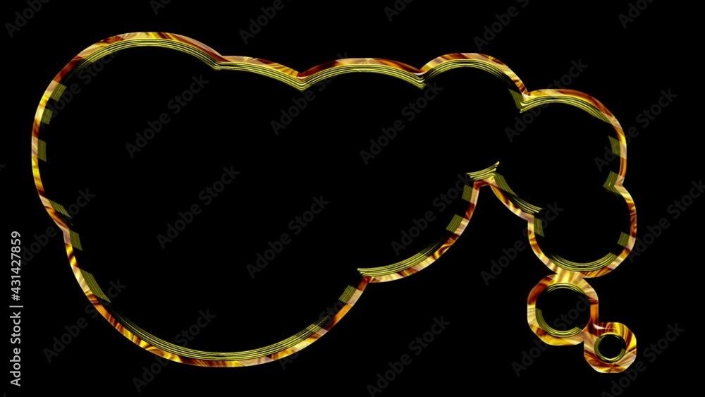 Poster animation of a colored border on a space in the background. for video design. decorative animation f