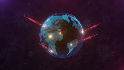 spread of coronavirus in the World, 3d illustration, 3d rendering, - 431427826