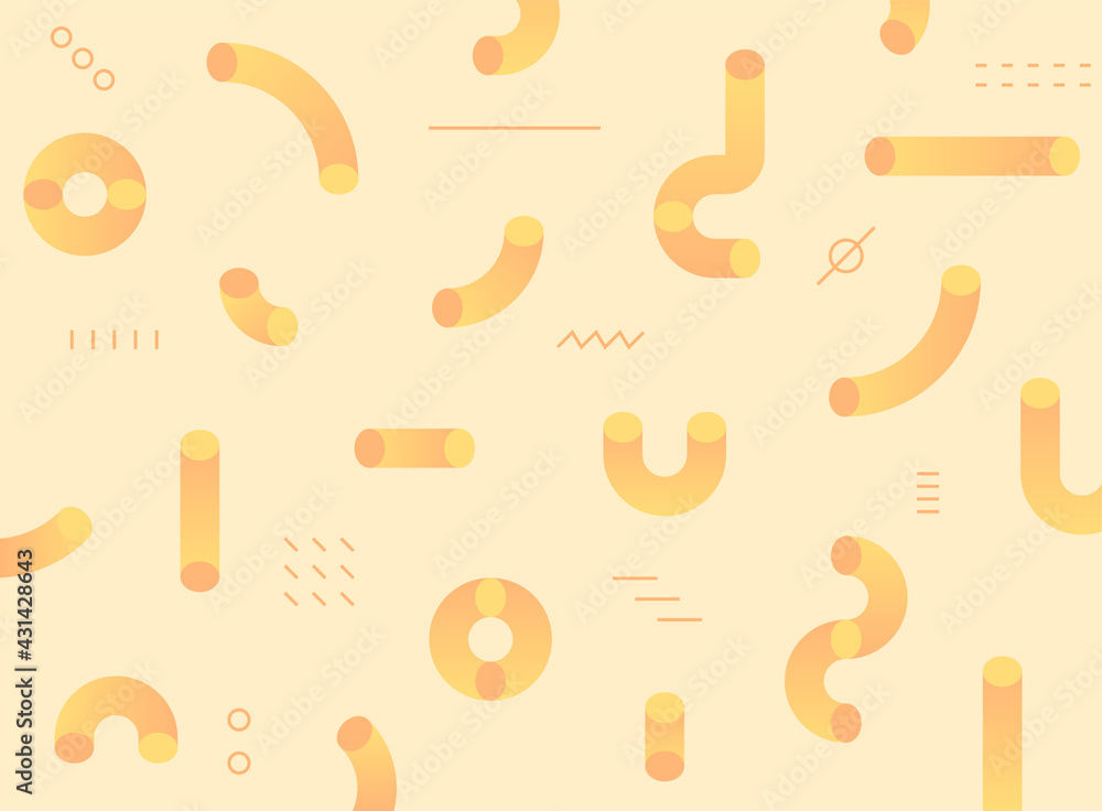 Poster a three-dimensional tube shape pattern with a gradation created by a circle shape.