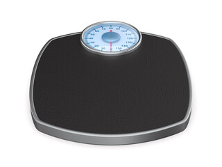 weight scale floor on white background. Isolated 3D illustration