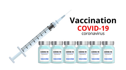 Vaccination Concept, Covid-19 coronavirus, vector illustration.