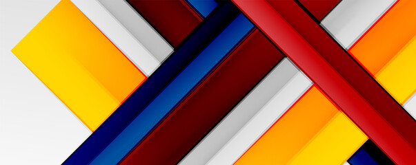 Multicolored lines background. Design template for business or technology presentations, internet posters or web brochure covers