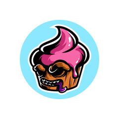 Cup Cake Monster Sport Logo