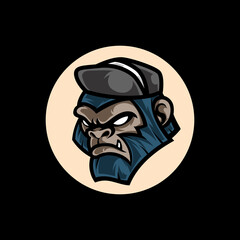 Funky Gorilla Sport Mascot Logo
