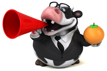 Fun cow - 3D Illustration