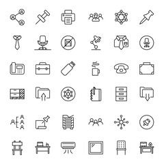 Office icon set.