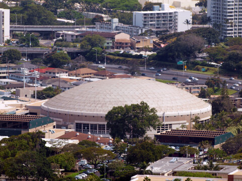 Aerial Of Stan Sheriff Center And Highway