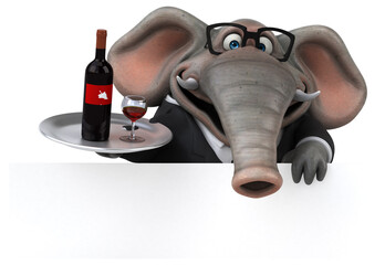 Fun elephant - 3D Illustration