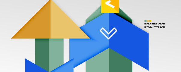 Shiny color triangles and geometric shapes vector abstract background