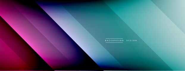 Fototapeta premium Dynamic lines abstract background. 3D shadow effects and fluid gradients. Modern overlapping forms