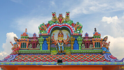 Kali temple in India with guardian deities