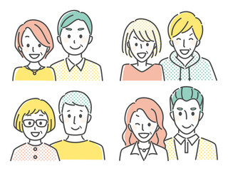 simple illustration of the  middle aged