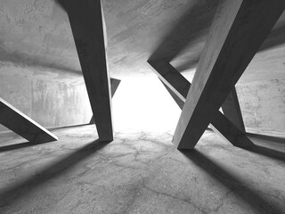 Abstract architecture interior background. Empty concrete room