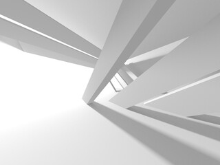 Illuminated corridor interior design. Empty Room Interior Background