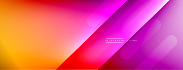Fototapeta premium Dynamic lines abstract background. 3D shadow effects and fluid gradients. Modern overlapping forms