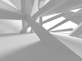 Abstract White Architecture Design Concept